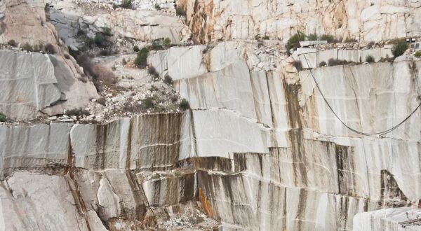 Photograph of a granite rock quarry